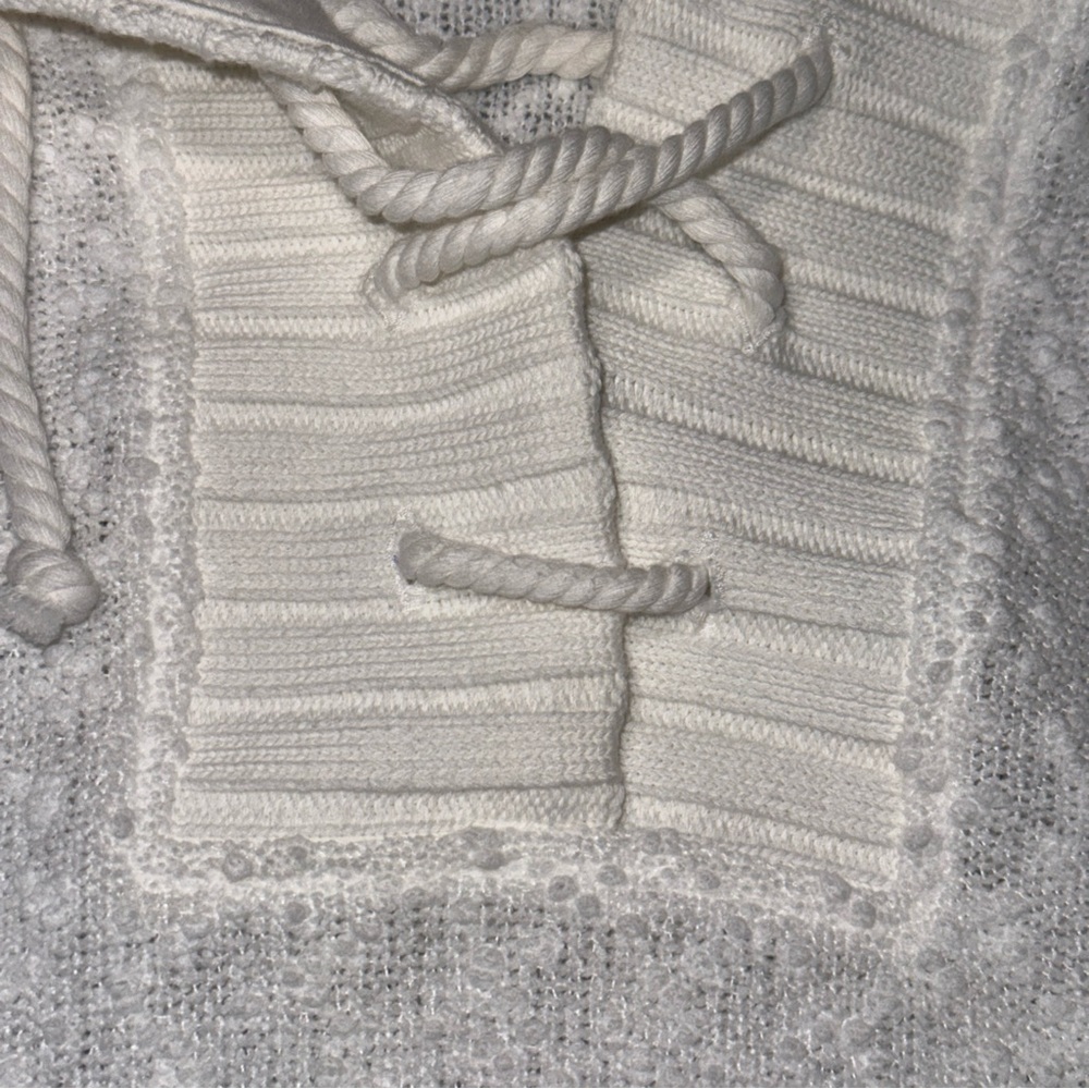 Sundays Cream Textured Hooded Sweater - Picture 4 of 11